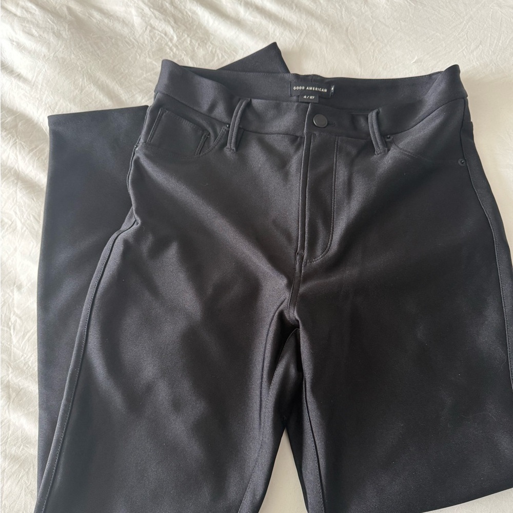 Good American Classic Black Trousers